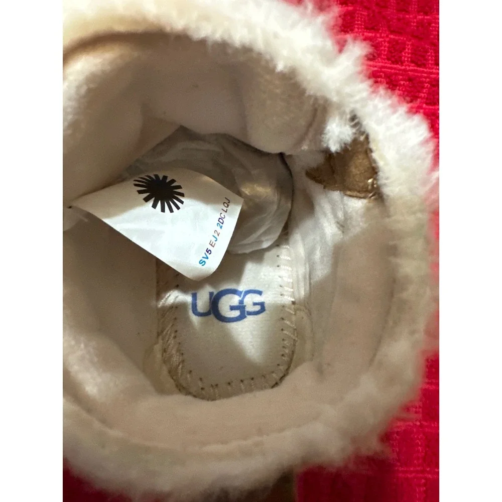 UGG Kids Rennon II Chestnut Leather Suede Boots 1143651I Brown Size 4/5 Infant